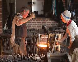 Image of blacksmiths in Colonial Williamsburg